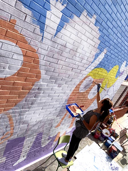 mural izas azulpatio ceip parque cataluña proceso2