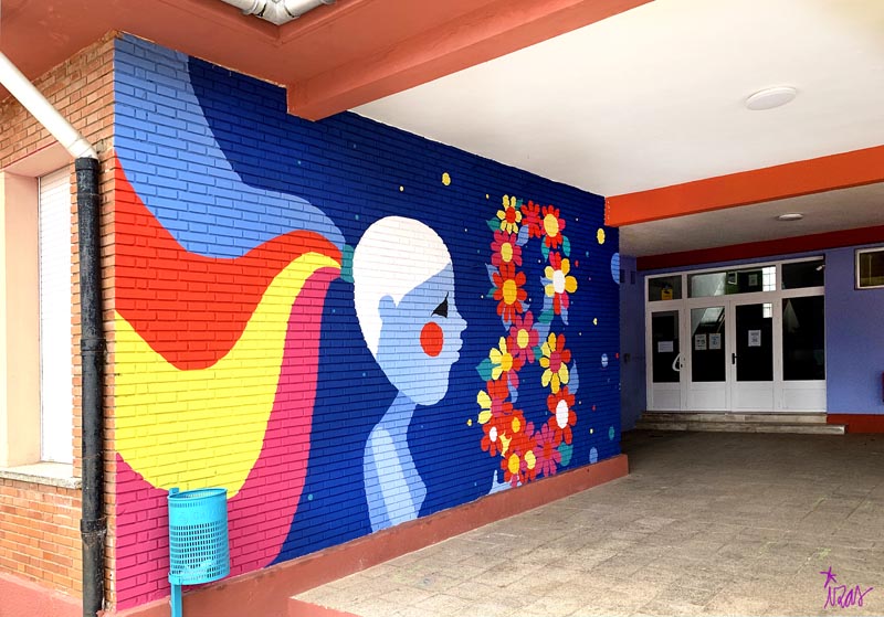 mural izas azulpatio CEIP San Salvador 8M pano 3