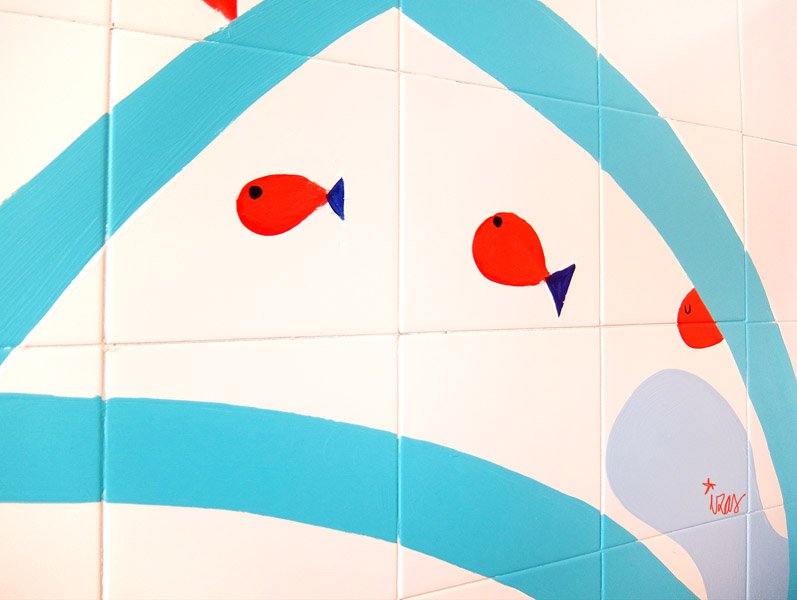 mural izas azulpatio CEIP Edardo Rojo baños primaria II 6