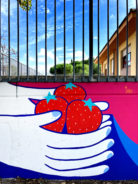mural izas azulpatio CEIP Nueva Segovia patio detalle v1