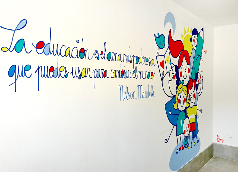 mural izas azulpatio cei virgen del mar despacho 2